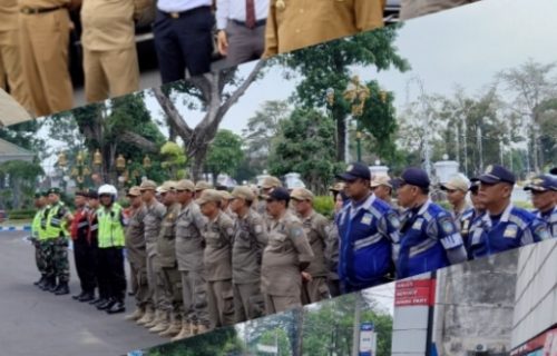 Pj Bupati Jombang Sugiat Didampingi Ketua Pengadilan Negeri Bambang Tertibkan Ruko Simpang Tiga