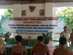 Kecamatan Plemahan Mengadakan Pelantikan Perangkat Desa Serentak