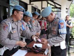 Bentuk Pengawasan, Sipropam Polres Jombang Lakukan Pemeriksaan Senpi Secara Berkala