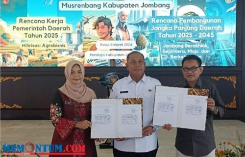 Musyawarah Perencanaan Pembangunan (Musrenbang) Kabupaten Jombang tahun 2025 – 2045 digelar di Pendopo Kabupaten