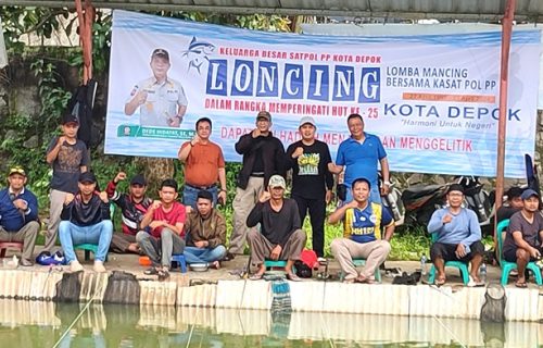 Kasatpol PP Kota Depok Gelar Mancing Bareng Meriahkan HUT ke 25 Kota Depok