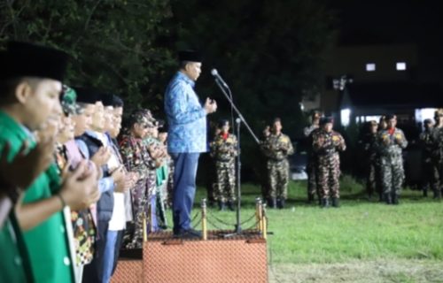 Apel Pembukaan Pos Pengamanan Mudik 2024 Di MWC NU Ploso Dipimpin Pj Bupati Jombang