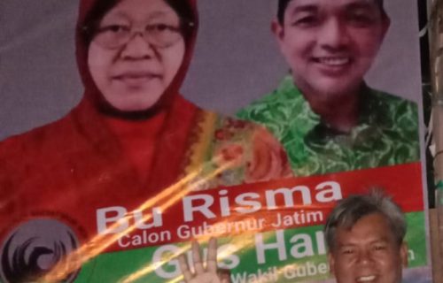 Ketua BALARIS Jombang Survei Langsung Pemasangan Banner Risma – Gus hans
