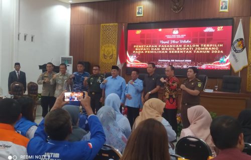 KPU Jombang Tetapkan Paslon WarSa Sebagai Bupati dan Wakil Bupati