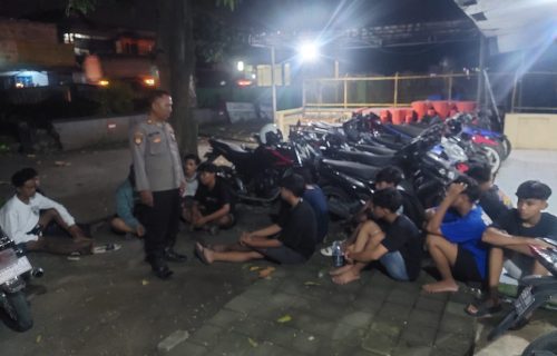 Polisi Gelar Razia Balap Liar di Ringroad Mojoagung Jombang, Amankan 13 Remaja dan 7 Sepeda Motor