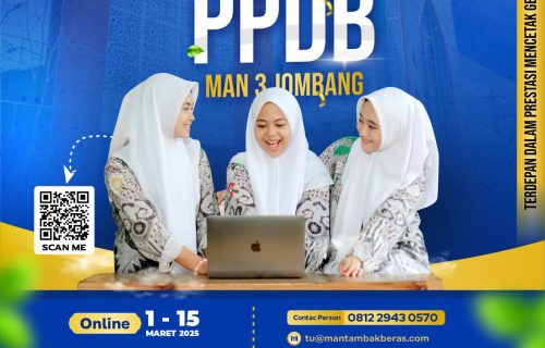 MAN 3 Jombang Buka Pendaftaran Peserta Didik Baru tahun pelajaran 2025/2026