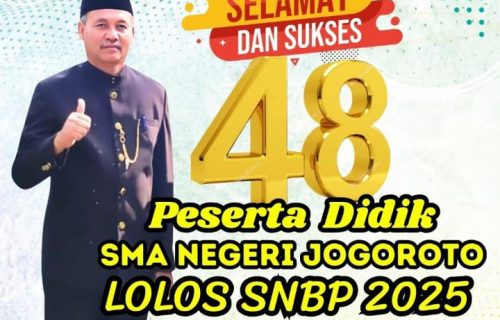 48 Peserta Didik SMA Negeri Jogoroto Lolos SNPB 2025