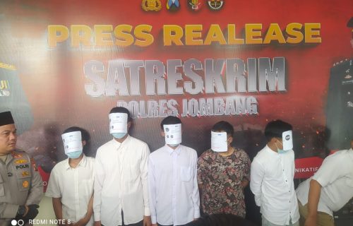 Polres Jombang Amankan 7 remaja tersangka pengeroyokan Di Jalan Pattimura Sengon