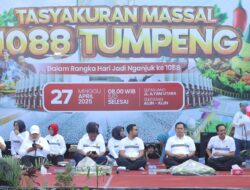 Tasyakuran Masal Tumpeng 1088 Meriahkan Hari Jadi Nganjuk ke-1088