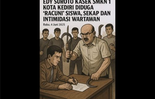 Edy Suroto Kasek SMKN 1 Kota Kediri Diduga “Racuni” Siswa, Sekap dan Intimidasi Wartawan