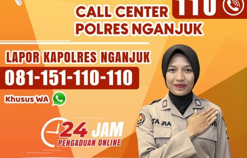 Polres Nganjuk Kampanyekan Layanan Call Center 110 dan WhatsApp Lapor Kapolres