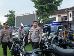 Kesiapan Pengamanan Pengesahan Warga Baru PSHT, Kapolres Jombang Periksa Kendaraan Dinas dan Kelengkapan