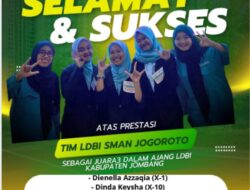 SMA Negeri Jogoroto Raih Juara 3 LDBI Kabupaten Jombang