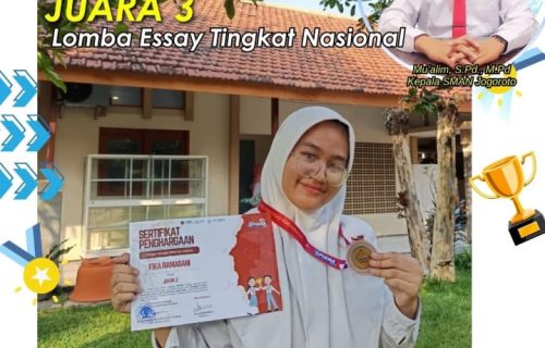 SMAN Jogoroto Raih Juara 3 Lomba Essay Tingkat Nasional