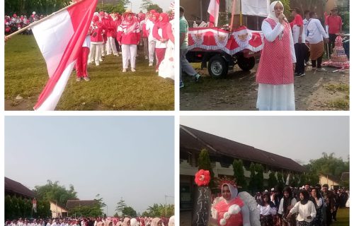 SMK Negeri Gudo Gelar Pawai Budaya Memperingati HUT RI ke-80 dengan tema Merah Putih