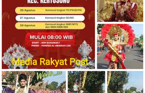 Karnaval HUT Kemerdekaan RI ke-80 Tingkat SMP – SMA di Kertosono Sangat Meriah