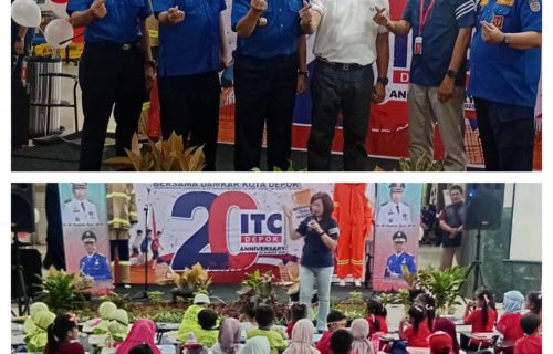 SEMARAK KEMERDEKAAN 80 TAHUN INDONESIA, DAMKAR DEPOK BERSAMA ITC GELAR LOMBA MEWARNAI KATEGORI ANAK