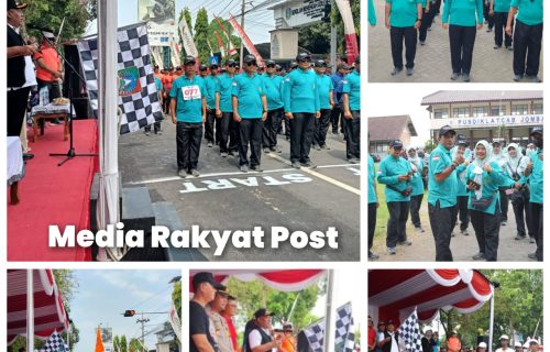 MKKS SMP Negeri Berpartisipasi Mengikuti Jalan Sehat Rojo