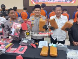 Polres Jombang Ungkap Sindikat Narkoba, Ribuan Pil Koplo,5 Kg Ganja Dan 216 Sabu Disita.