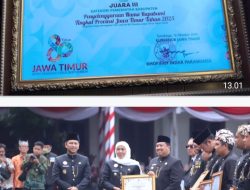 Kabupaten Jombang Sabet Juara III Penyelenggaraan Nama Rupabumi di Hari Jadi Ke-80 Provinsi Jawa Timur