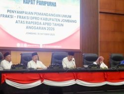 DPRD Jombang Bahas Raperda APBD 2026, Fraksi Soroti PAD dan Ketergantungan Dana Transfer Pusat 