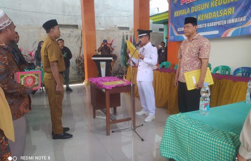 MUCHAMAD NUR CHAKIM Resmi Dilantik sebagai Kepala Dusun Kendalsari,Acara Berlangsung KHITMAD.