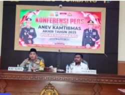 Polres Jombang Gelar Konferensi Pers ANEV Kamtibmas Akhir Tahun 2025.