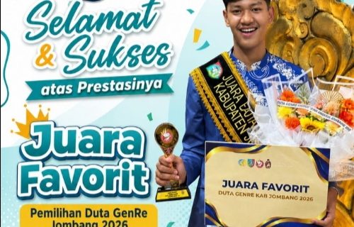 Siswa SMAN Jogoroto Kevin Pramana Widodo Raih Juara Favorit Duta GenRe Jombang 2026